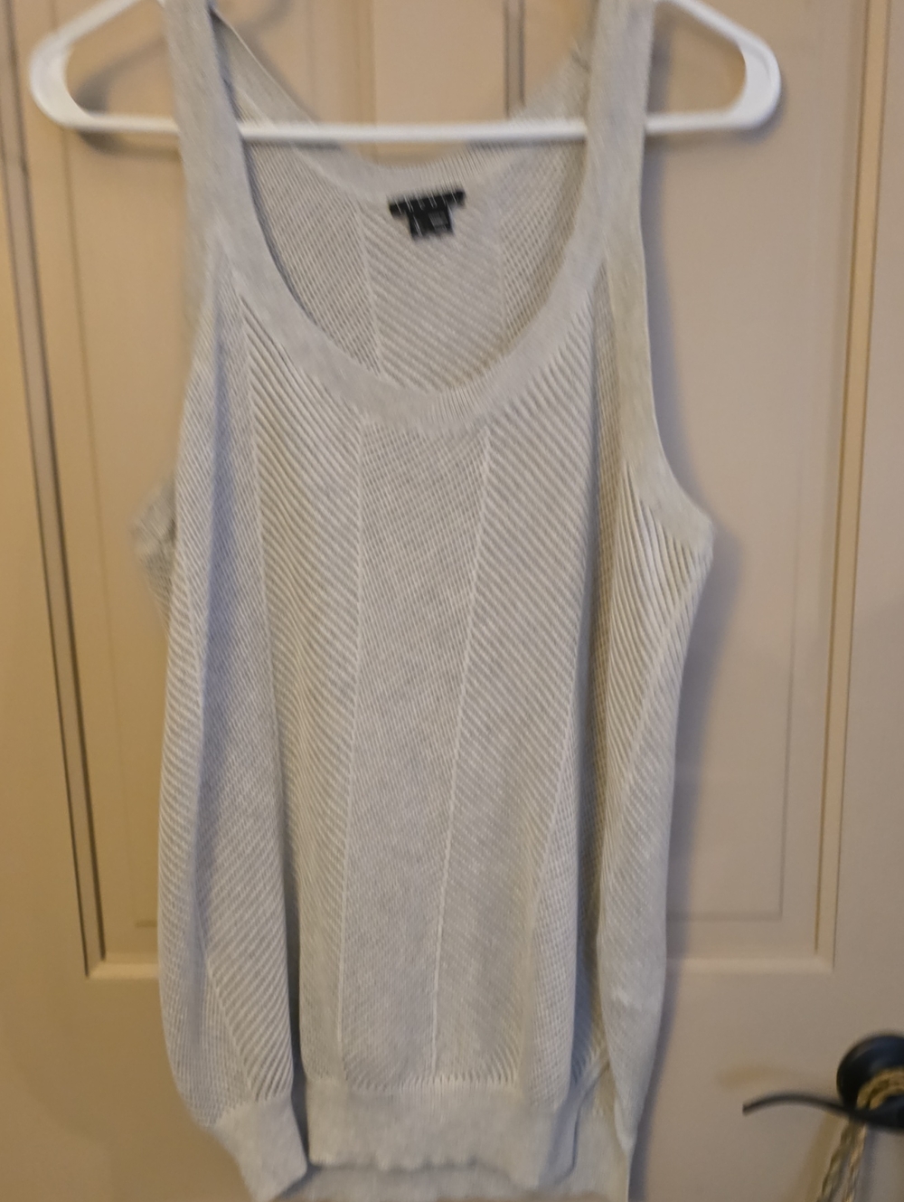Theory Light Gray Knit Tank Top - Women